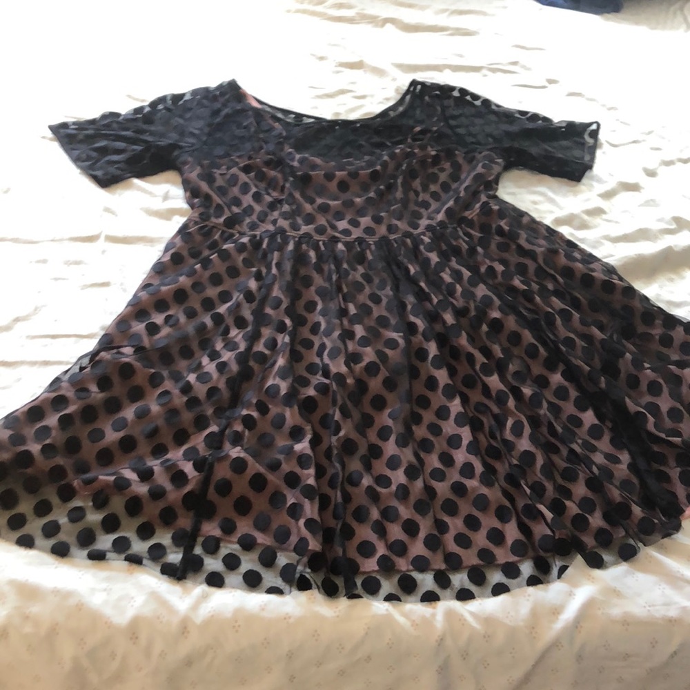 Retro Polka Dot fit and flare dress.